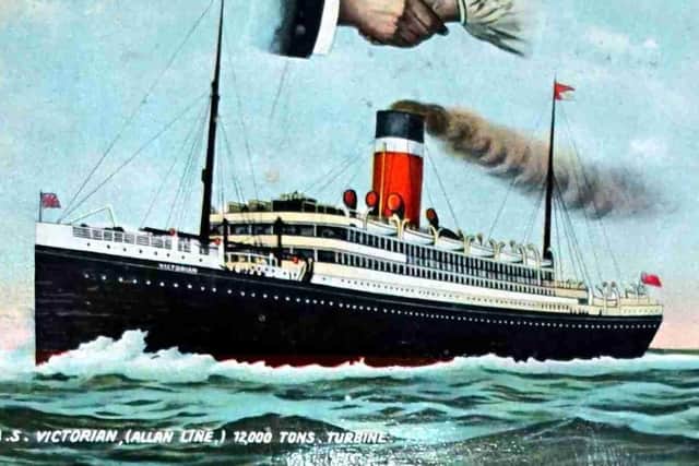 A postcard of the RMS Victorian, the ship that took Sheffield Musical Union on their 1911 world tour