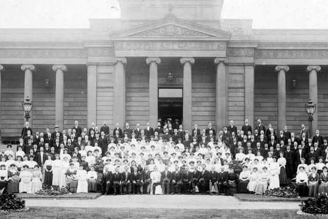 The chorus of Sheffield Musical Union outside Mappin Art Gallery, Weston Park. Image: Picture Sheffield