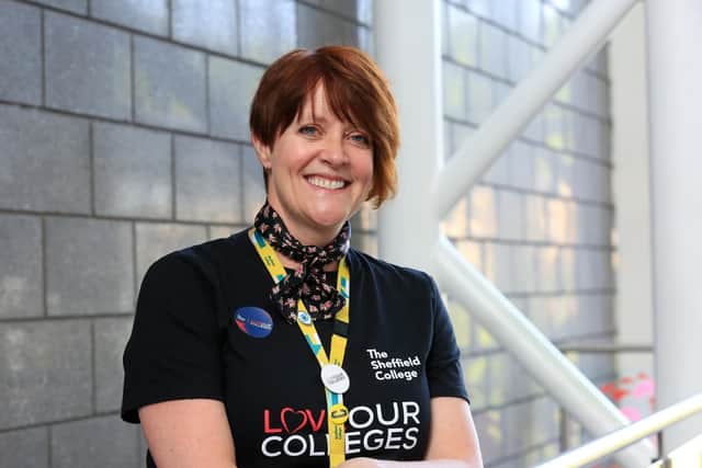 Love Our Colleges campaign at Sheffield College. Pictured is  Angela Foulkes, Chief Executive and Principal. Picture: Chris Etchells