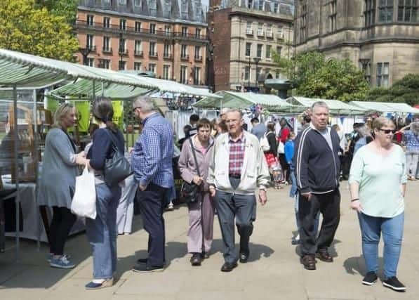 Visitors to the food festival.