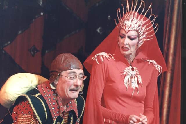Paul Wood has worked with Bobby Knutt and Marti Caine, seen here in Snow White and the Seven Dwarfs at The Lyceum in 1994