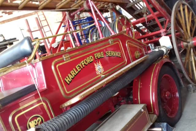 A vintage fire engine, part of the collection at the National Emergency Services Museum in Sheffield