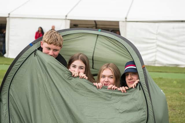 Children ready for the sleep out (Picture: Mark Harvey)