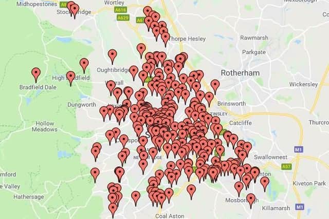 Map of all spaces sold by the council in the past four years