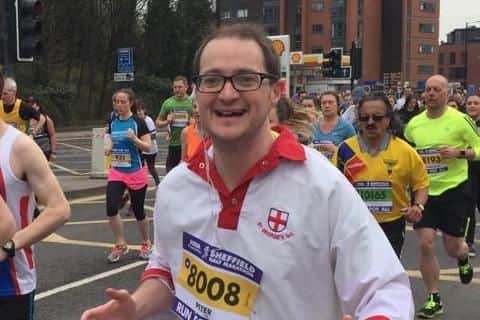 Peter ran the Sheffield Half Marathon to raise funds.