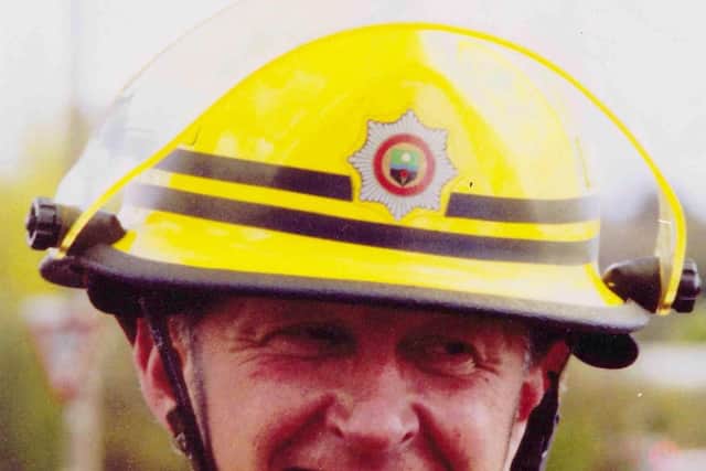 Then: Coun Robert Taylor during his firefighting career