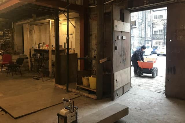Work is ongoing to transform Globe Works into Saw Grinders' Union