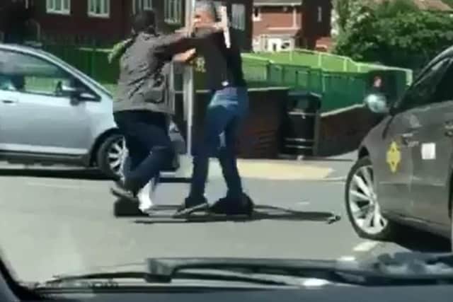 A video captured the fight.