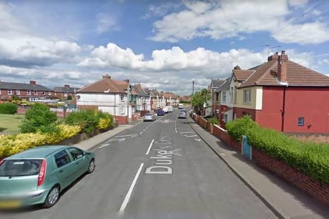Duke's Crescent, Edlington, where a man was stabbed in the arm (pic: Google)