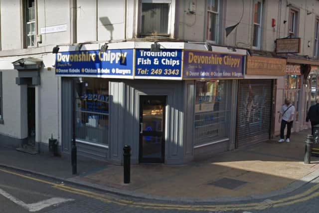 Devonshire Chippy, on Devonshire Street, outside which both incidents took place (pic: Google)