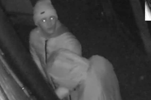 Police officers have released a CCTV image of man wanted over an attempted burglary in Doncaster