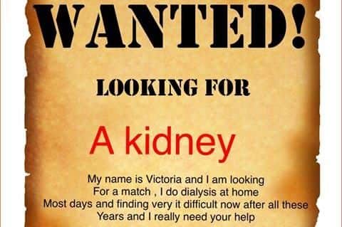 Victoria Firth has created a poster for Facebook, which she hopes will help encourage people to become organ donors