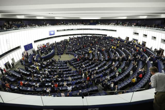 The new European Parliament first session in Strasbourg, eastern France, Tuesday July 2, 2019.Picture: AP Photo/Jean-Francois Badias