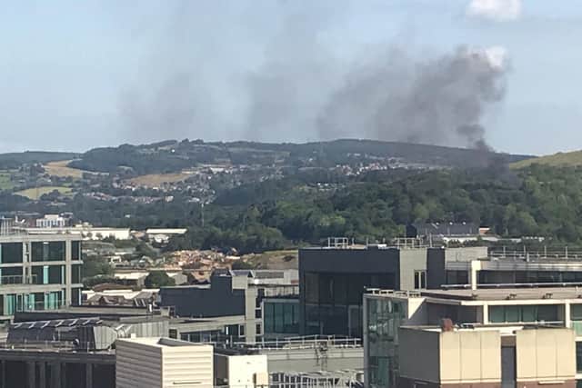 Firefighters were called out to tackle a blaze at the former ski village site at 9.05am this morning
