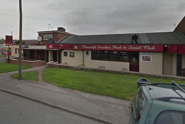 A man was attacked outside Top Club, Thurcroft, on Saturday night