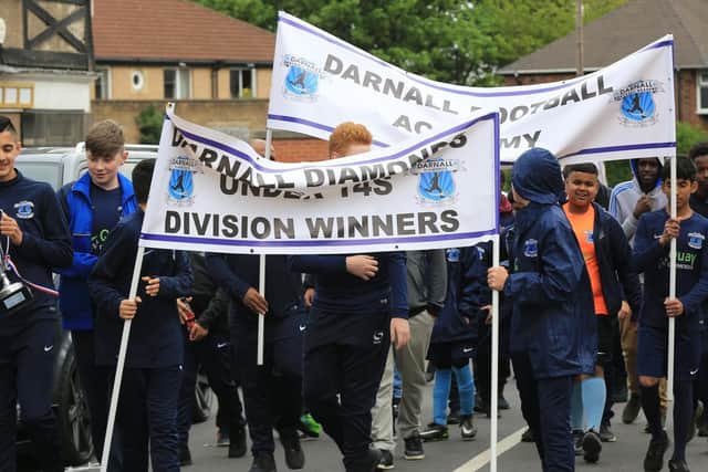 Darnall Football Academy held a parade down Staniforth Road last year. Picture: Chris Etchells.