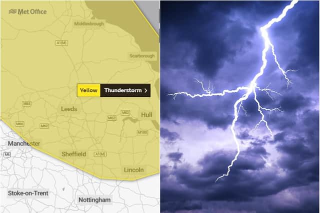 Thunderstorms warning for Sheffield