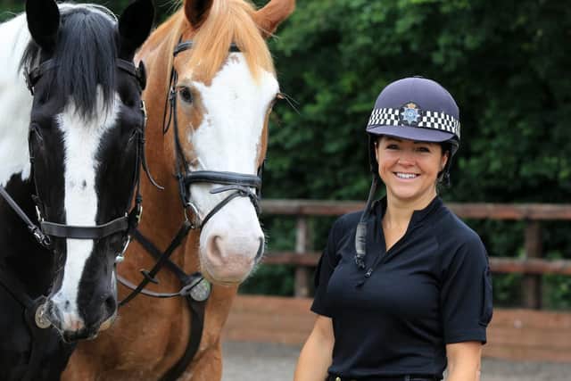 PC Julie Bradshaw, from South Yorkshire Police's mounted section (pic: Chris Etchells)