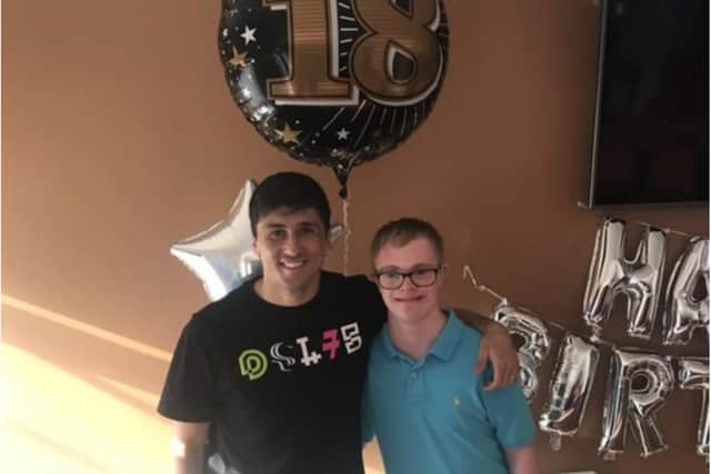 Sheffield Wednesday forward Fernando Forestieri, pictured with Jamie Ellis at his 18th birthday party in Dinnington