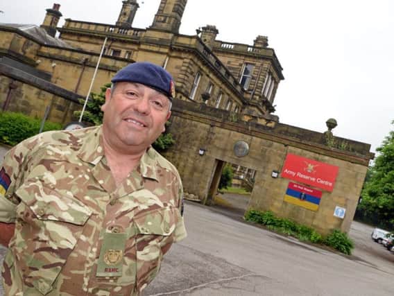 WO2 Bob Steer, an Army reservist, pictured at the Field Hospital, in Sheffield.