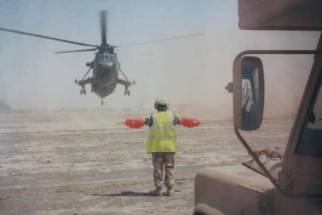 WO2 Steer helped land helicopters bringing casualties to be treated by the trauma team