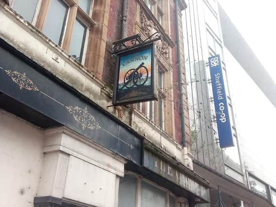The Cannon pub, on Castle Street, in Sheffield city centre