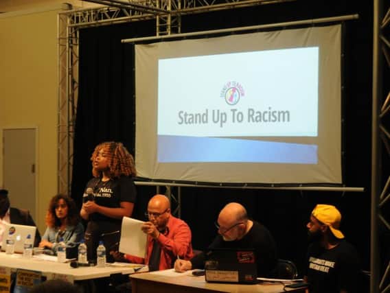 The panel at the Stand Up To Racism Summit.