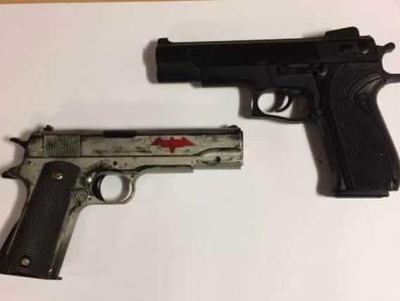 The guns seized by officers. Picture: Sheffield Central neighbourhood police team.
