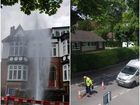 Burst water main on Westwood Road. Picture: Marie Kinsey.
