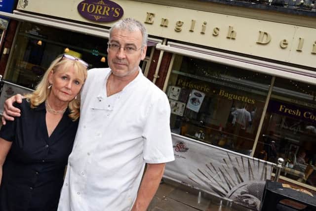 Annie and Mark Oakley, pictured at Torrs English Deli, on Printing Office Street.