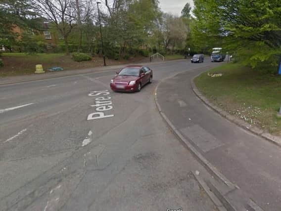 A knife was found at the junction of Petre Street and Carwood Road