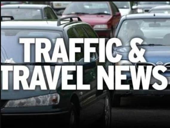 A vehicle overturned on the M18 in South Yorkshire this morning
