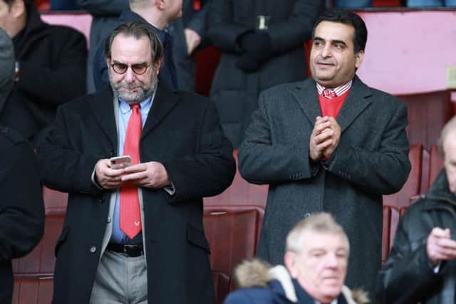 Sheffield United director Yusuf Giansiracusa (left) at Bramall Lane: Simon Bellis/Sportimage