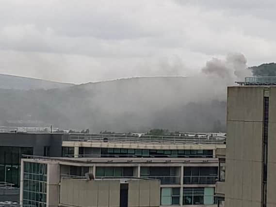 Firefighters are dealing with a blaze at the former Ski Village in Sheffield