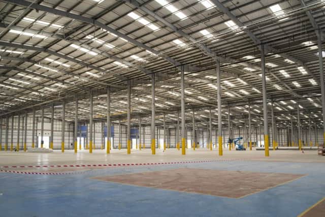 New 615'000 sq ft warehouse on Shecote Lane.  Picture Steve Parkin.