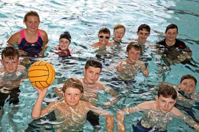 City of Sheffield Water Polo Academy, pictured before their game against Hucknall