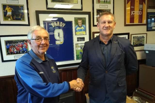 Pic attached is outgoing Chairman Allen Bethel (on left) with new chairman Graham Furness. Pic taken by Paul Webster.