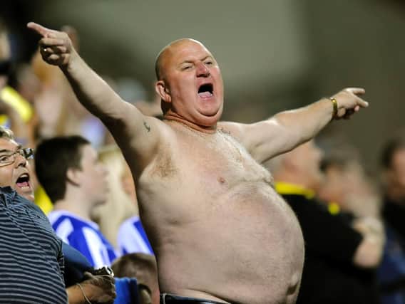 Paul Gregory, also known as Tango, supporting his beloved Sheffield Wednesday.
