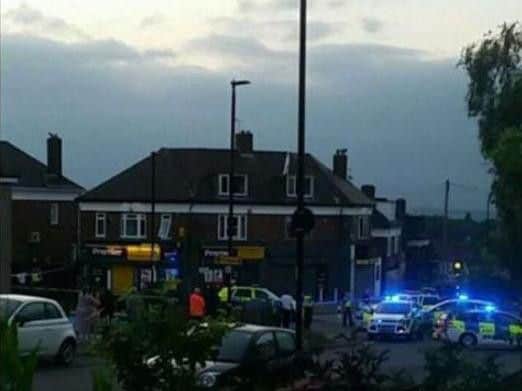 Police officers were called to Woodthorpe after a shooting last night
