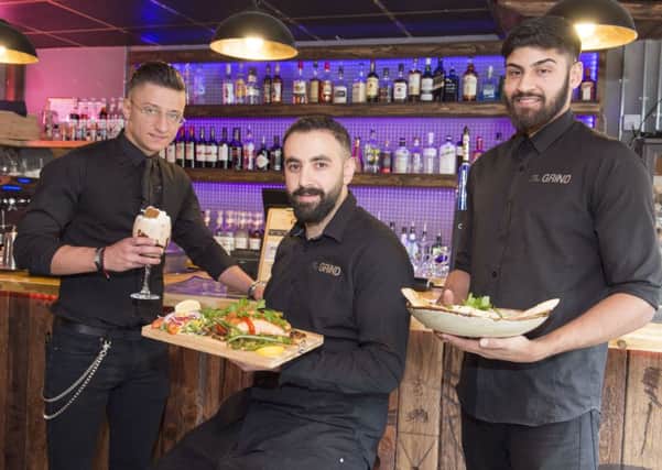 The Grind Cafe in High Street Doncaster
Bogdan,  Haydar and Hamad will tend your drinks and serve your food