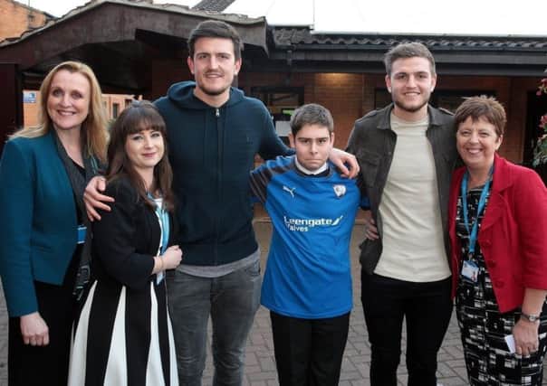 Harry Maguire and his brother Laurence, who plays for Chesterfield, returned to St Mary's Catholic High School earlier in the year.