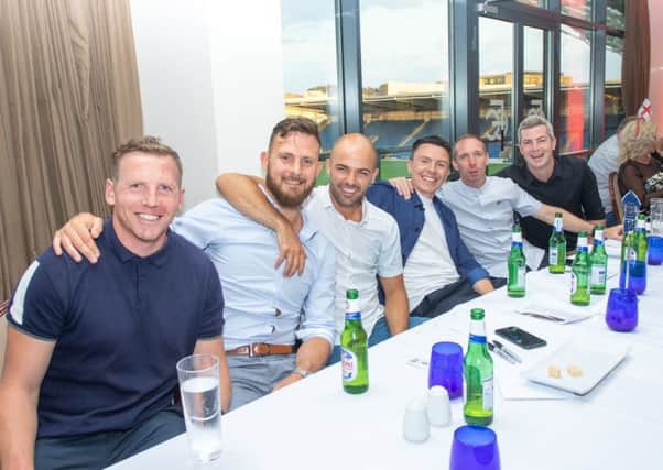 Ritchie Humphreys, Tommy Lee, Phil Picken, Gregor Robertson, Mark Allott and Aaron Downes at Lee's testimonial dinner (Pic: Tina Jenner)