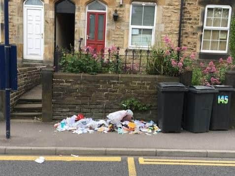 Pavements on Whitham Road have been strewn with rubbish left by students