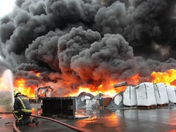 A blaze broke out at Universal Recycling in Kilnhurst yesterday (SYFR)