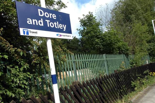 The incident took place at Dore and Totley station.