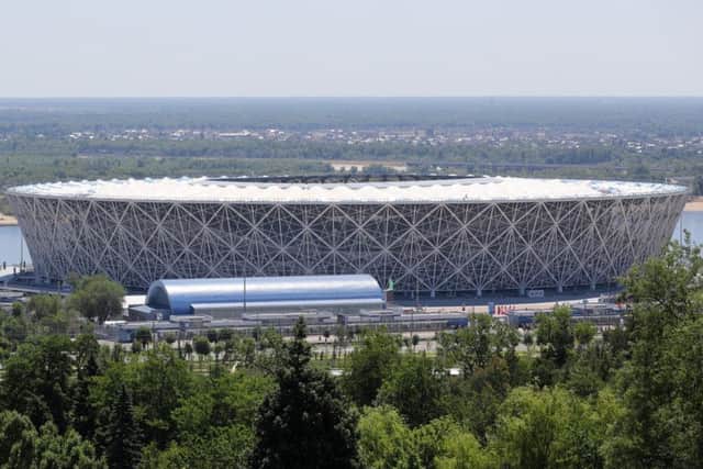 A view of the Volgograd Arena where England play Tunisia in the FIFA World Cup 2018 later today.