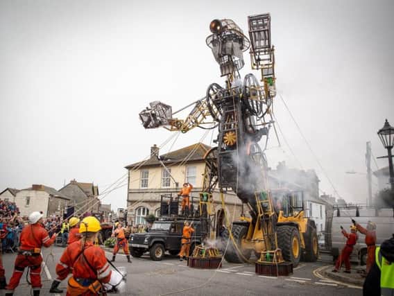 The 36ft mighty Man Engine mechanical miner is one of many special events and will entertain families at Elsecar Heritage Centre on Saturday night and at Wentworth Woodhouse on Sunday