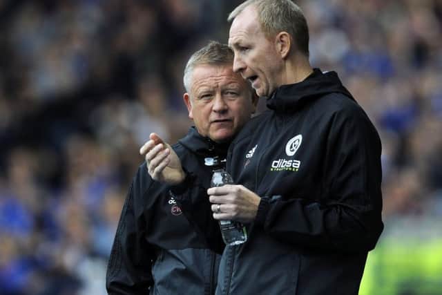 Chris Wilder and his assistant Alan Knill (right)
