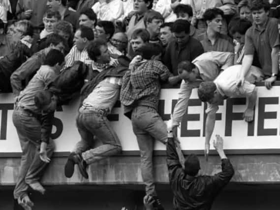 Football fans died in a crash at Hillsborough in 1989