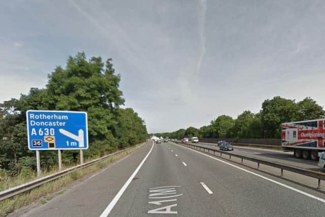 The crash is causing delays on the A1(M) between junction 36 and 37 near Doncaster. Picture: Google.
